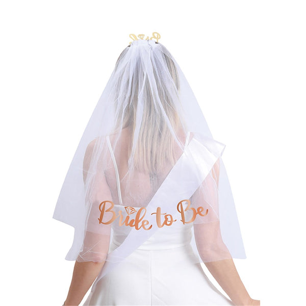 BRIDE TO BE VEIL-ROSE GOLD